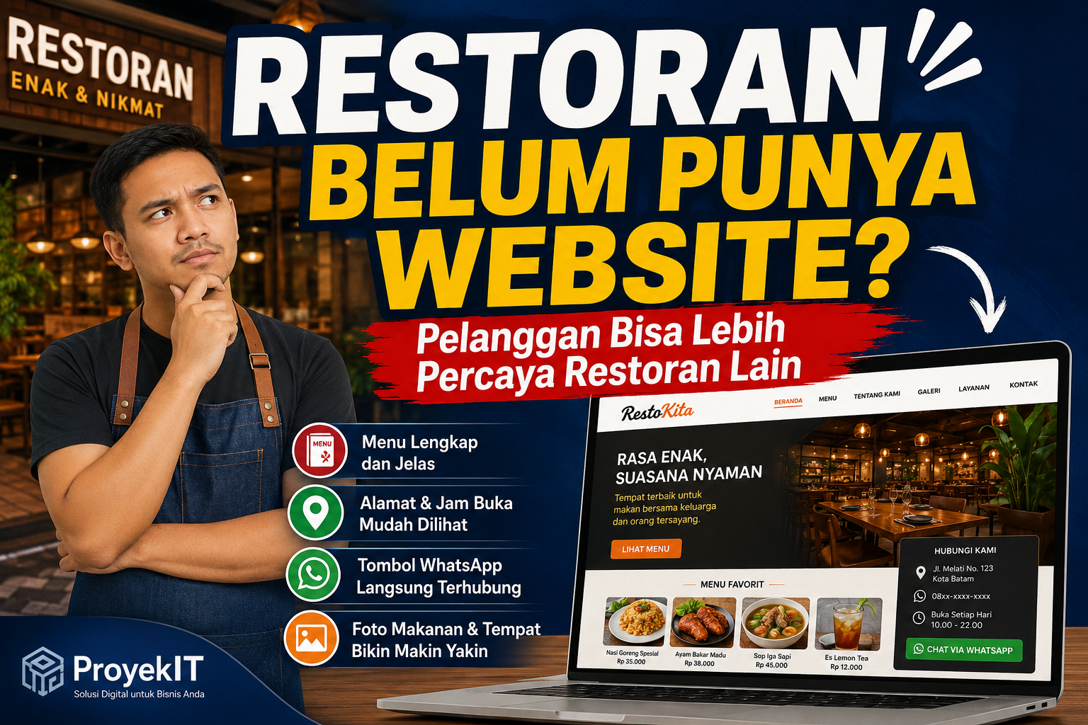 Punya Restoran Tapi Belum Punya Website? Bisa Jadi Pelanggan Lebih Percaya Restoran Lain