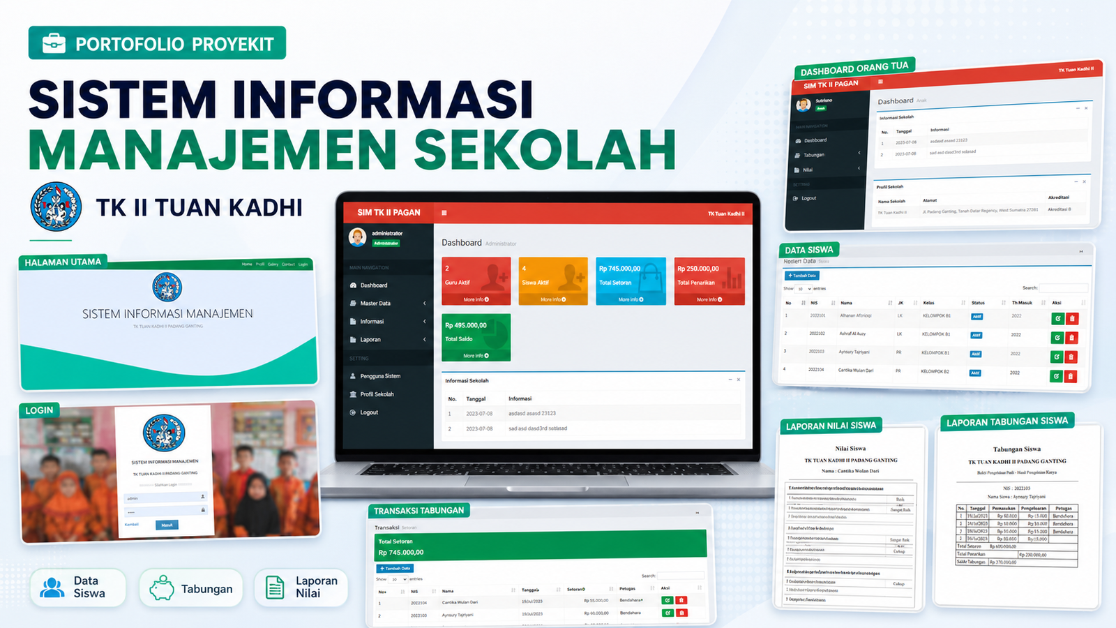 Sistem Informasi Manajemen TK II Tuan Kadhi Berbasis Web