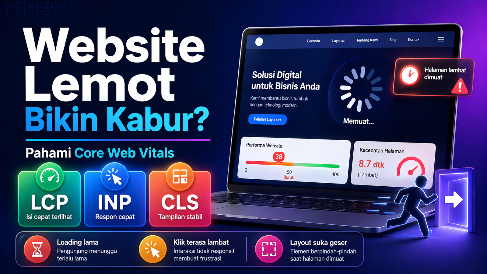 Kenapa Website Lemot Bikin Pelanggan Kabur? Penjelasan Sederhana tentang Core Web Vitals