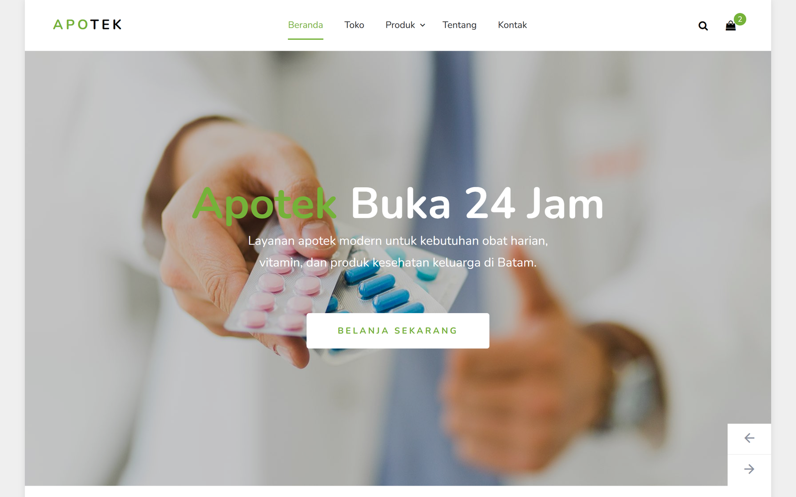 Free Template Website Apotek